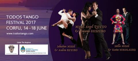 The Todos Tango Festival Corfu 2017 flyer